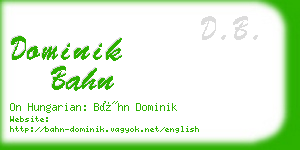 dominik bahn business card